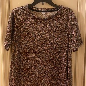Velour floral top